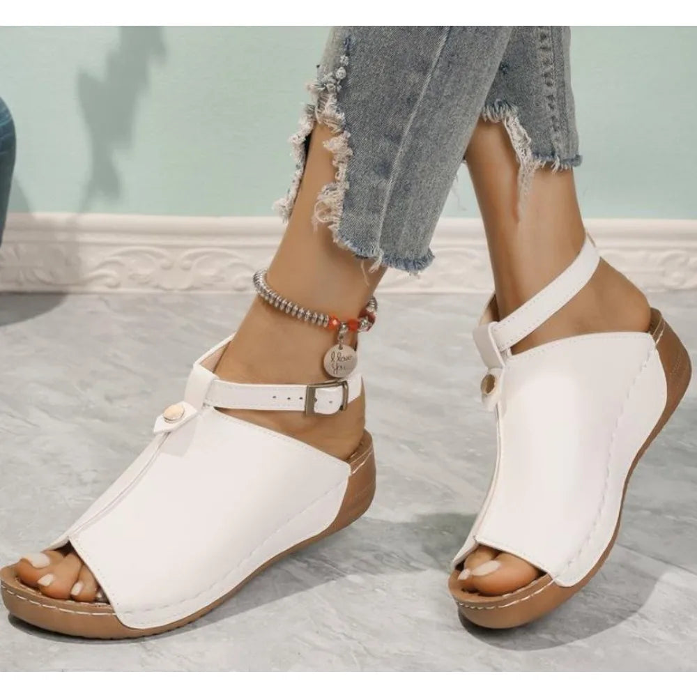 Shoes for Women  Sandals Summer Medium Heel Ladies Shoes on Offer White Heels Luxury Fashion New in Platform Sneakers Light