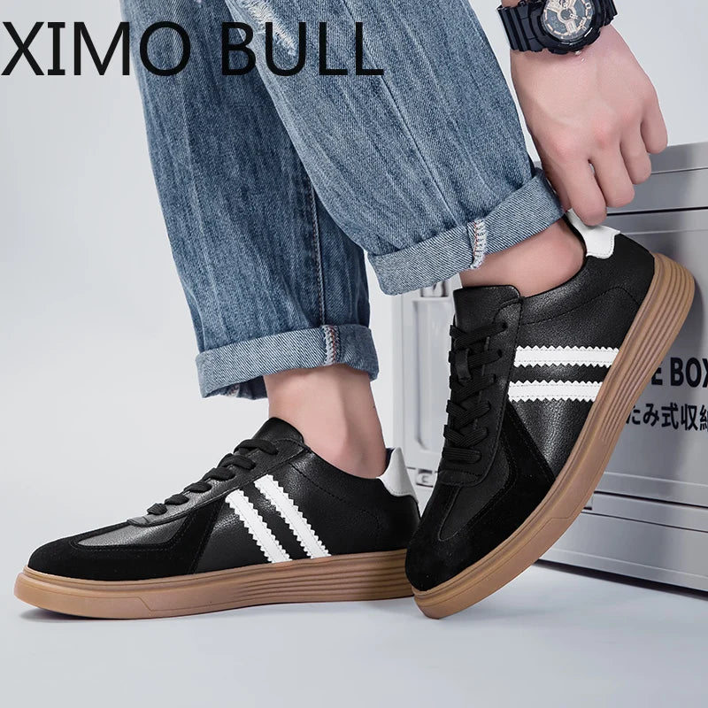 Shoes Men 2025 Trend Casual Sneakers Comfortable Lace Up Flats Tennis Shoe Breathable Walking Jogging Shoe