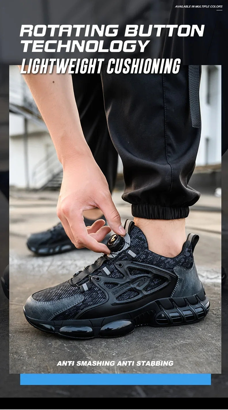 Steel Toe Shoes For Men And Women Comfortable And Safe Work Sports Shoes Industrial Anti Slip Puncture Resistant Safety Shoes