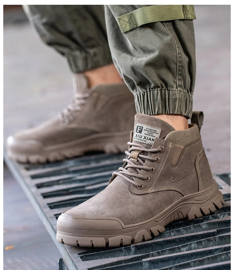Work SafetyShoes For Men  Anti-puncture Indestructible Work Shoes Fashion work shoes Outdoor Work Shoes Steel Toe Cap boots