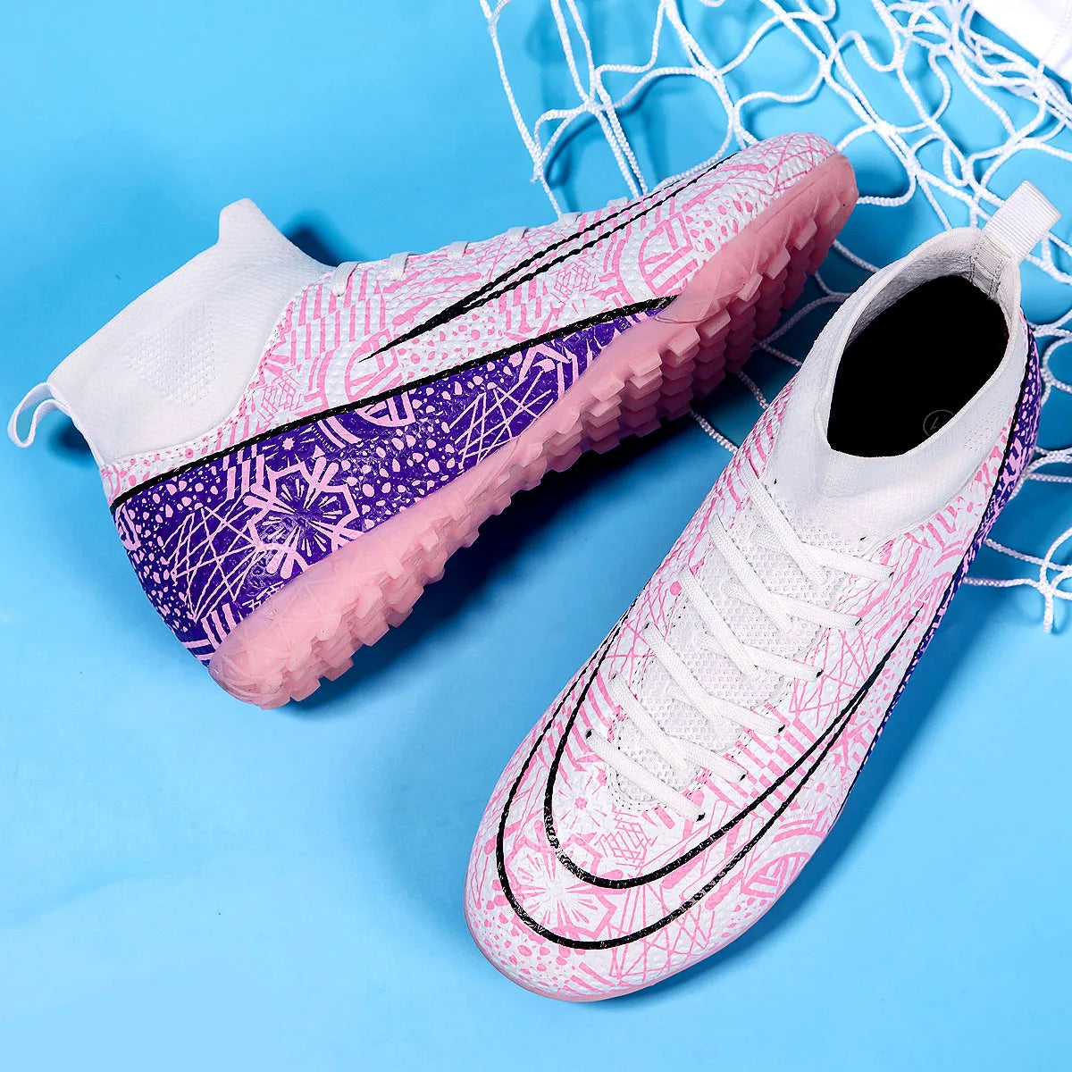 Professional soccer shoes for men and women; short studded, anti-slip for artificial grass, for competition and training