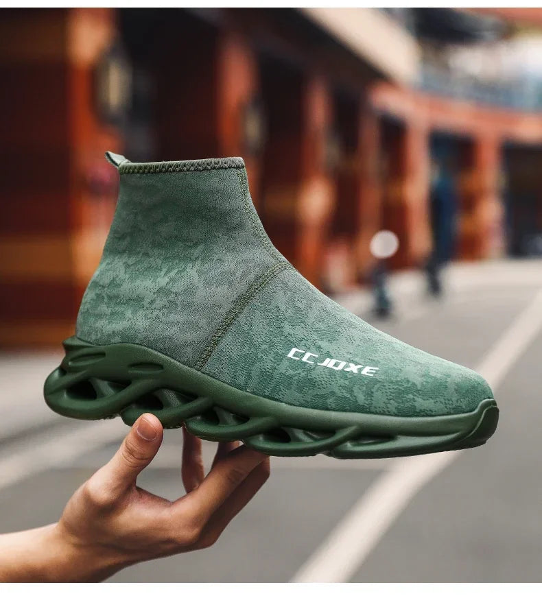 Socks Shoes for Men Black Sneakers Light Breathable Women Runing Shoes Outdoor Platform High Top Men Shoes New Unisex Sport Shoe