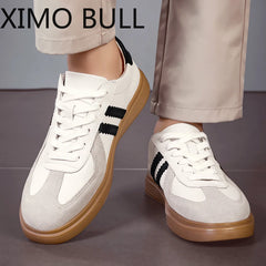 Shoes Men 2025 Trend Casual Sneakers Comfortable Lace Up Flats Tennis Shoe Breathable Walking Jogging Shoe