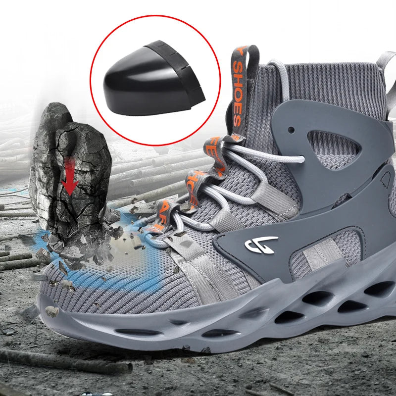 Fashionable, comfortable and casual sports shoes, work boots, anti-puncture and anti-crush safety shoes, men's protective shoes