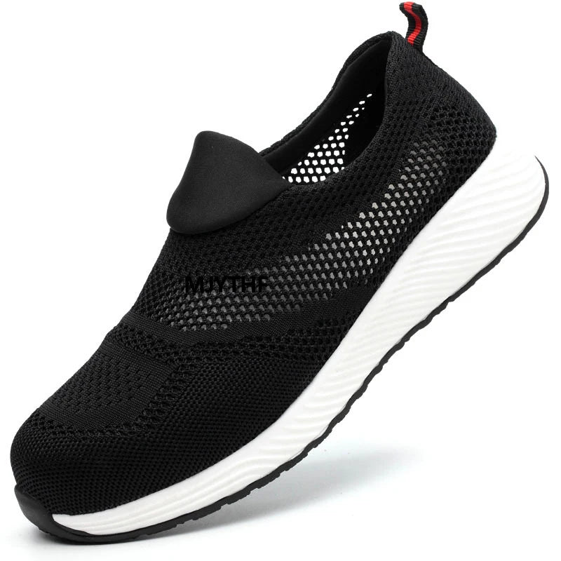 Lightweight Comfort Safety Shoes For Men Women Work Shoes Sneakers Steel Toe Shoes Puncture-Proof Breathable Protective Shoes
