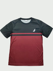 Men'S Novelty 3D Crew Neck T-Shirt,Casual Polyester Knit Fabric with Slight Stretch,Regular Fit,with Striped Pattern,