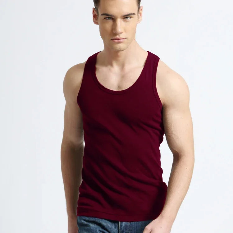 100% Cotton Men's Underwear Tank Top Men High Quality Bodybuilding Singlet Sleeveless Slim T-shirts Fit Vest Men Tank Tops
