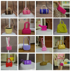 34 Styles Accessories Dollhouse Kids Toys Purse Dolls Handbag 1/6 Doll Accessories Lady Plastic Bag