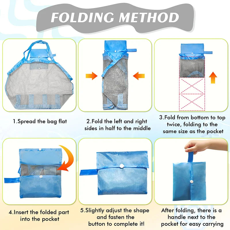 Handbag Beach Shoulder Bag Mesh Shell Bag Beach Essential Bag Beach Toy Handbag