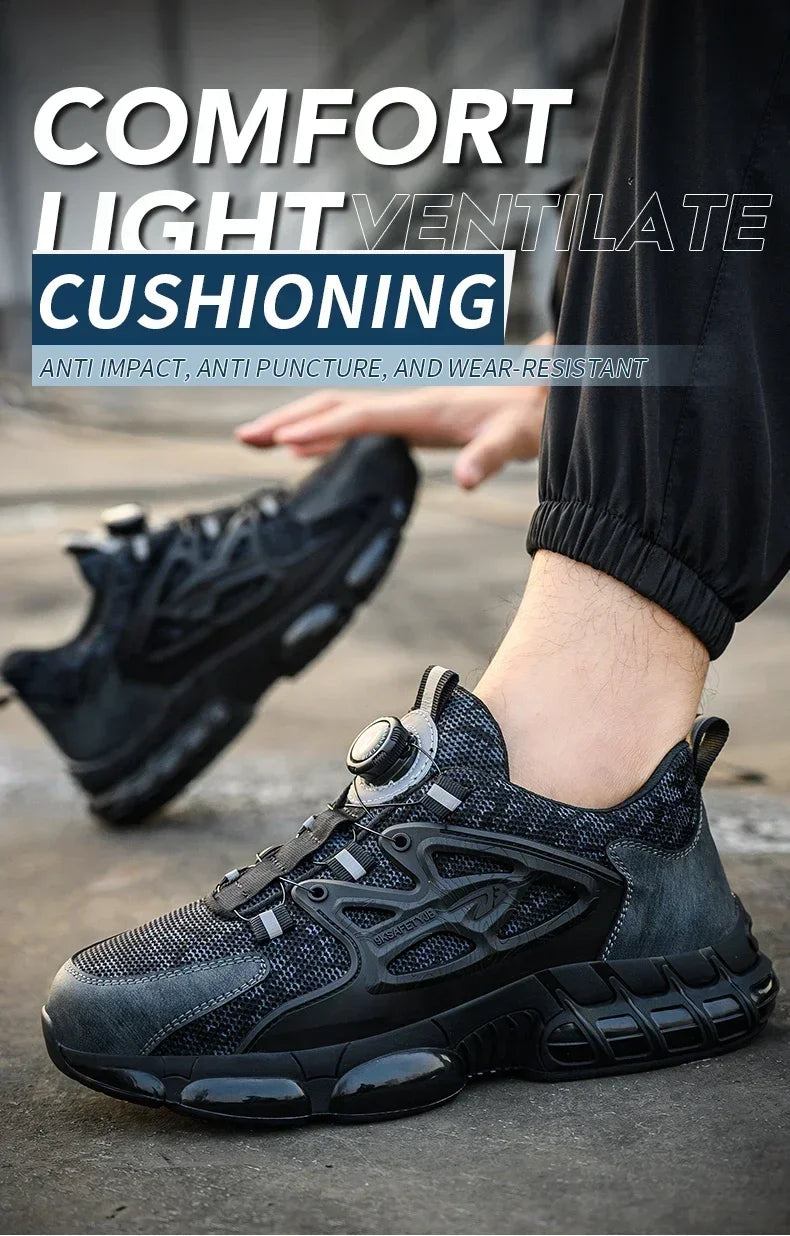 Steel Toe Shoes For Men And Women Comfortable And Safe Work Sports Shoes Industrial Anti Slip Puncture Resistant Safety Shoes