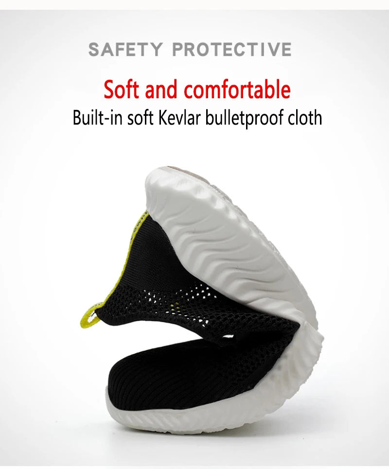 Lightweight Comfort Safety Shoes For Men Women Work Shoes Sneakers Steel Toe Shoes Puncture-Proof Breathable Protective Shoes