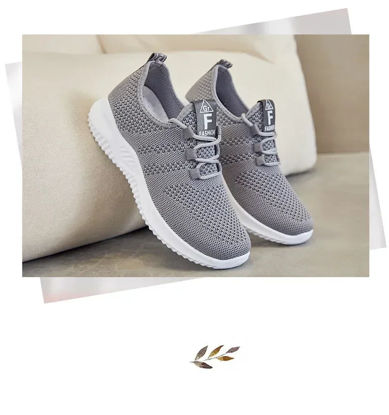 Shoes for Women 2024 New Casual Fashion Running Shoes Flying Woven Breathable Lady Casual Shoes Soft Sole Trend Fashion Sneakers