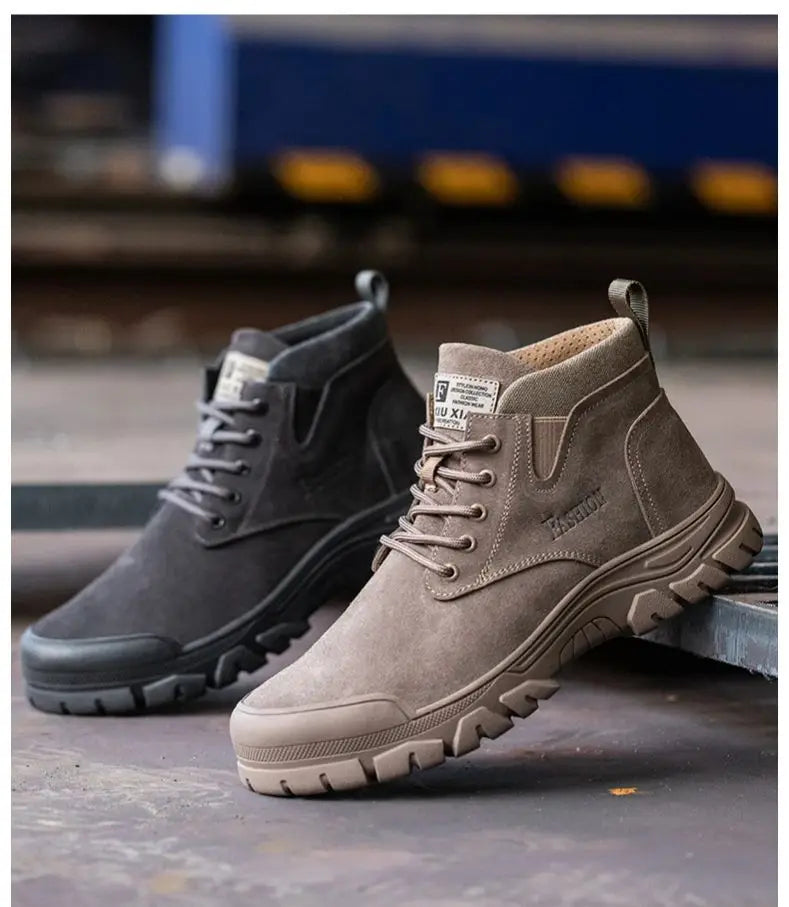 Work SafetyShoes For Men  Anti-puncture Indestructible Work Shoes Fashion work shoes Outdoor Work Shoes Steel Toe Cap boots