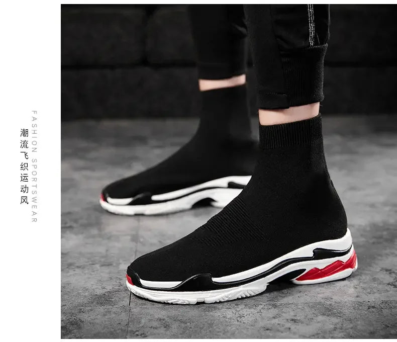 Shoes for Men Sneakers Men All Brands Tennis Loafers Shoes Tide Women Elastic Socks Shoes Fashion Casual Shoes Large 2024 Autumn