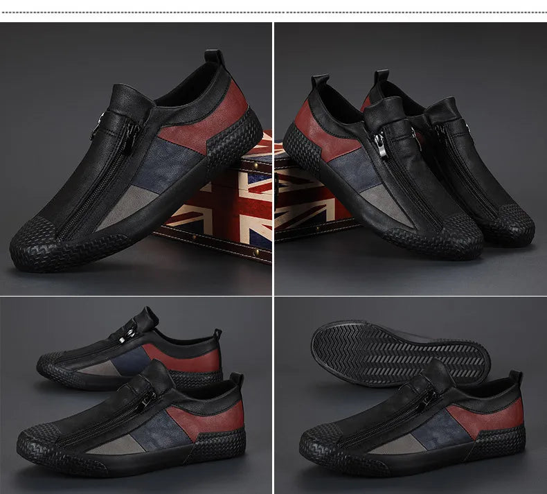 Handmade Leather Casual Shoes for Men Shoes Design Sneakers Man Comfortable Leather Shoes Men Loafers Hot Sale Moccasins Driving