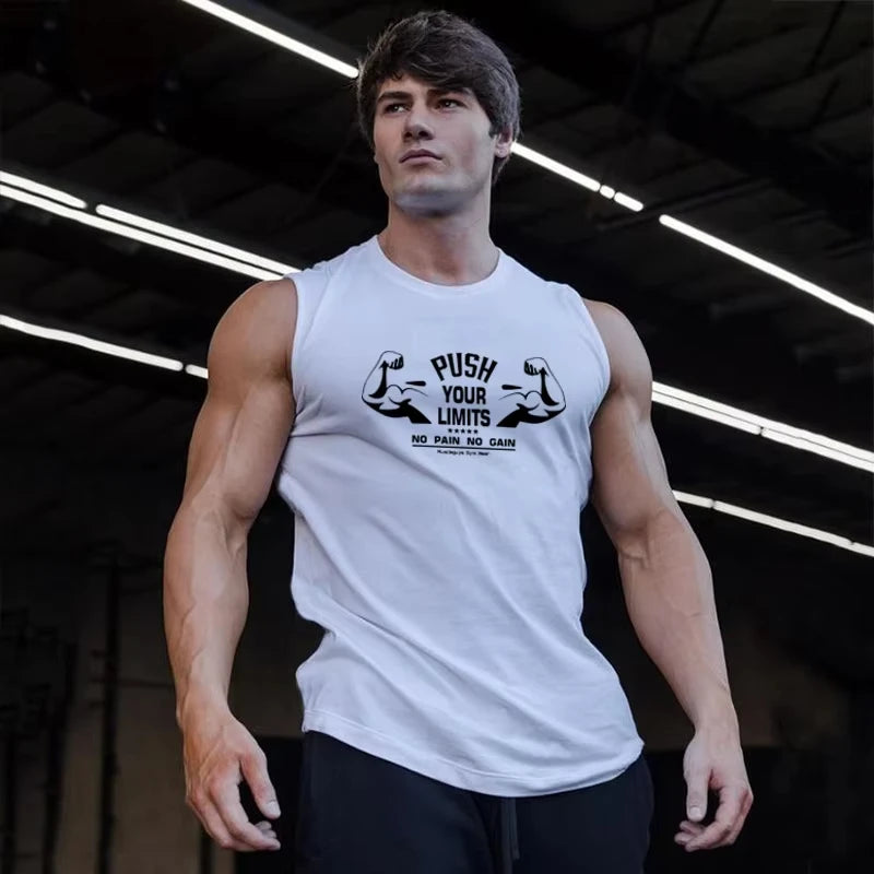 Men’s Gym Tank Top Clothing Summer Quick-dry Vest American Basketball Sports Sleeveless T-shirts Fitness Workout Breathable Tops