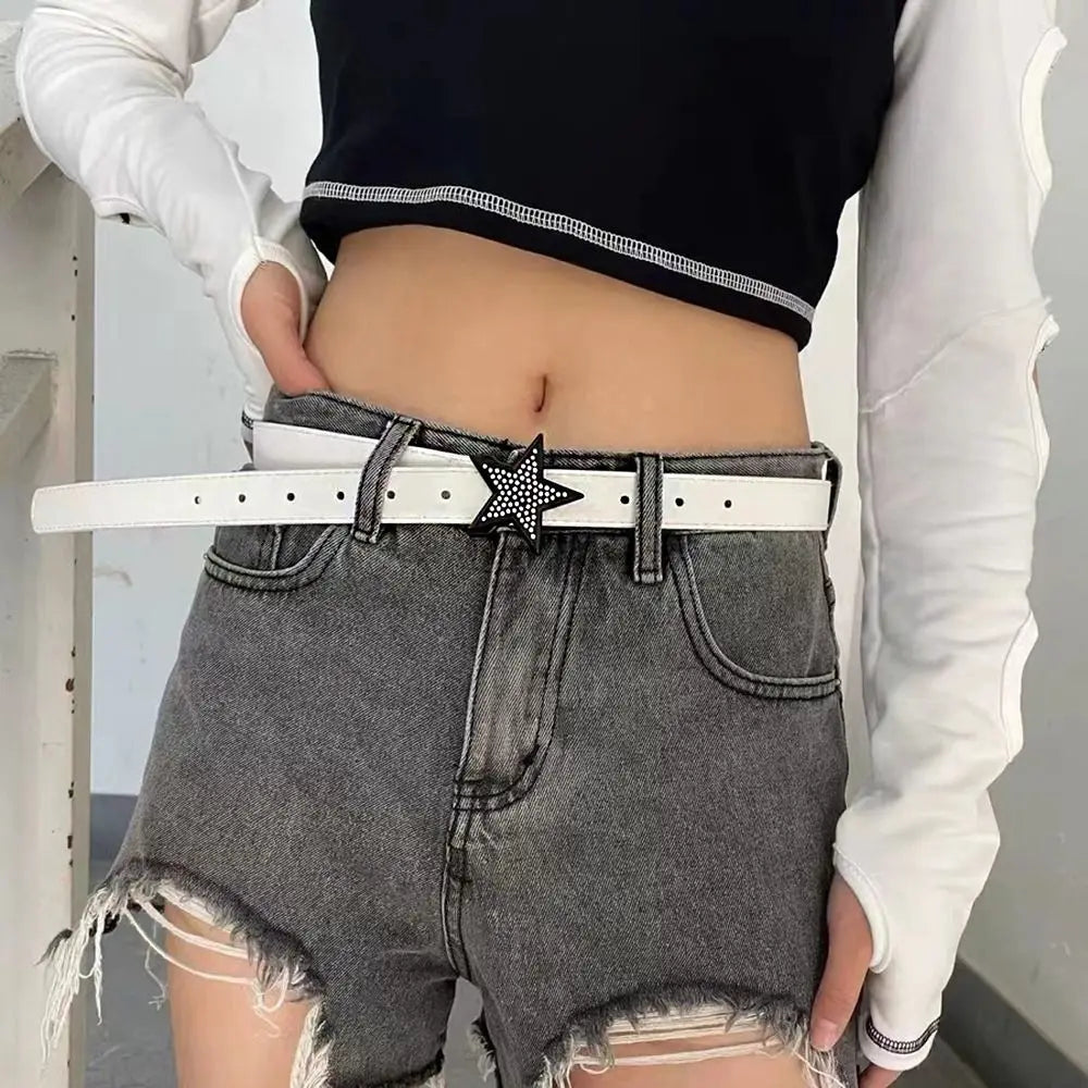 Accessories Width Waist Belt Retro Y2k Waist Strap Corset Belt Adjustable Waistband Women Waist Belt Star Buckle Belt