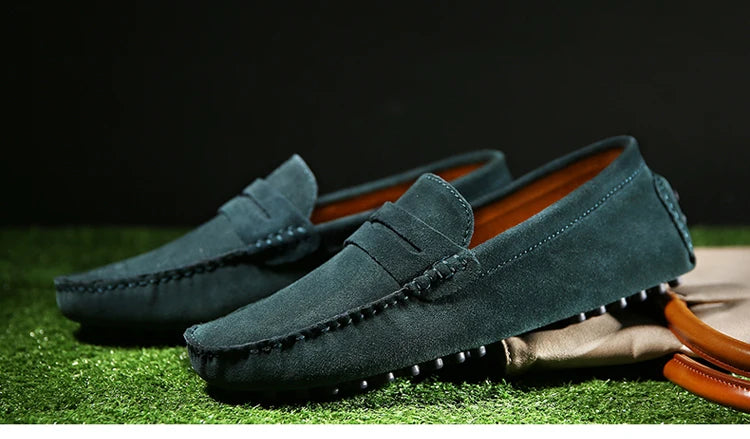 38-50 Shoes Men Casual Shoes Fashion Men Shoes Genuine Leather Men Loafers Moccasins Slip on Men Flats Male Driving Shoes