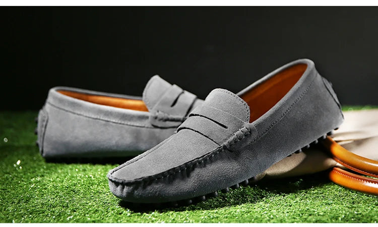 38-50 Shoes Men Casual Shoes Fashion Men Shoes Genuine Leather Men Loafers Moccasins Slip on Men Flats Male Driving Shoes