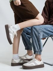 Men's and Women's Fashionable Casual Sports Shoes, Versatile Thick-soled Platform Shoes, White Sneakers, Autumn Training Shoes