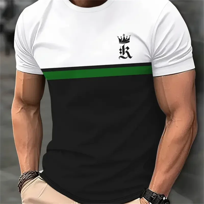 New Fashion Men's T-shirt Casual Sweatshirt Tops Summer O-neck Slim Short-sleeved Tees Male Trend Streetwear Daily Mens Clothing