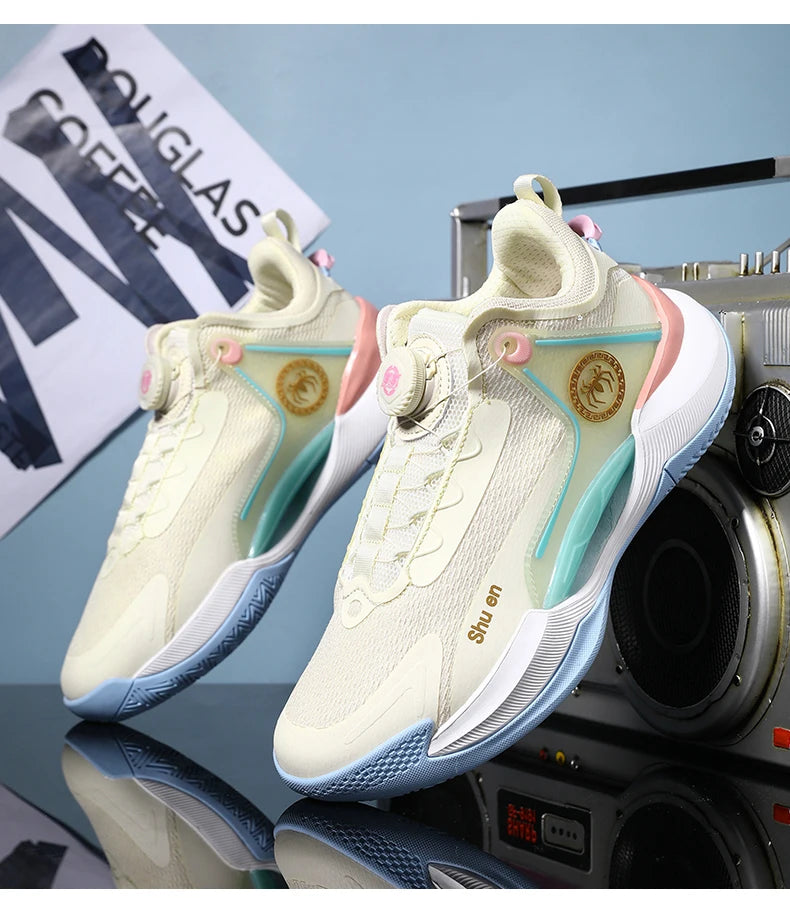 2025 Men'S And Women'S Basketball Shoes Lightweight Breathable Shock-Absorbing Anti Slip Daily Training Sports Shoes 36-45