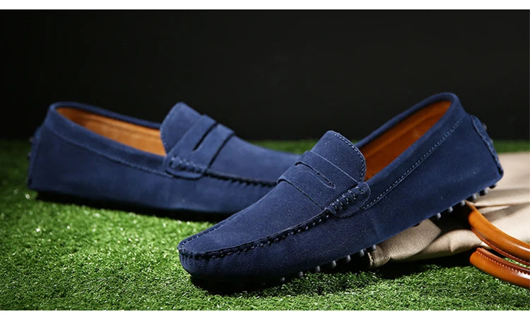 38-50 Shoes Men Casual Shoes Fashion Men Shoes Genuine Leather Men Loafers Moccasins Slip on Men Flats Male Driving Shoes
