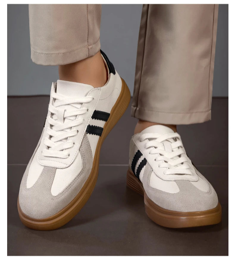 Shoes Men 2025 Trend Casual Sneakers Comfortable Lace Up Flats Tennis Shoe Breathable Walking Jogging Shoe