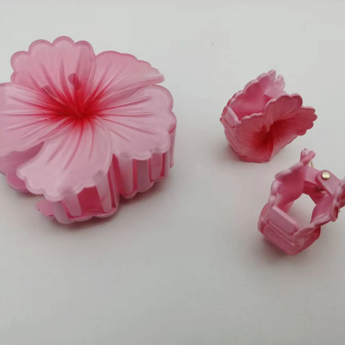 3pcs/set Floral Hair Claw Clip Set for Women Spring Beach Kawaii Hair Accessories, Bauhinia Flower Clips Cute Summer Essentials