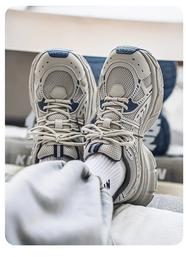 Men's Shoes Spring Leisure Breathable Men's Lightweight Thick Sole Increase Trendy Sneaker New Running Sneakers Versatile