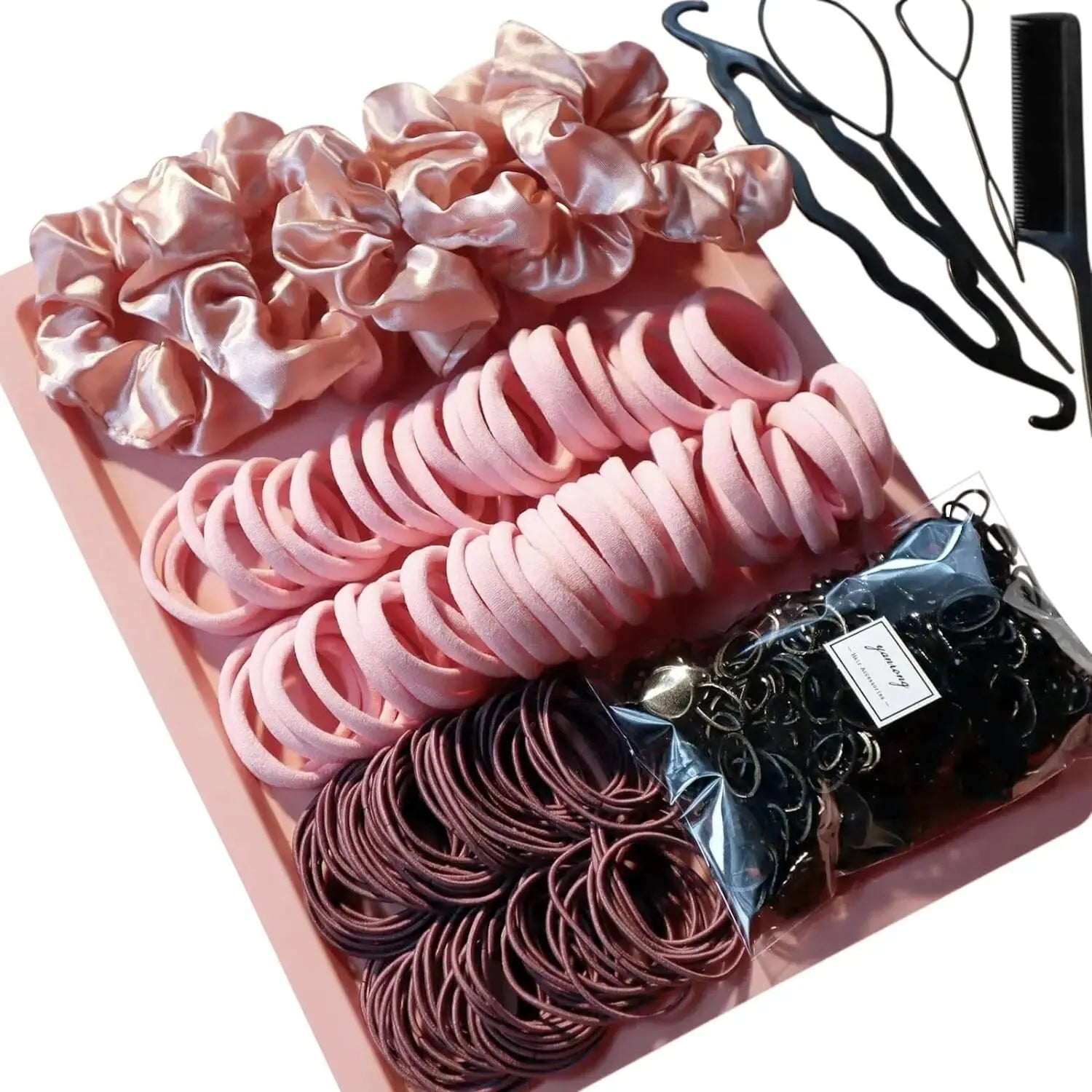 755/1510PCS Hair Accessories Set for Women Seamless Ponytail Holders Hair Bands Scrunchies Girls Variety Rubber Bands Hair Ties