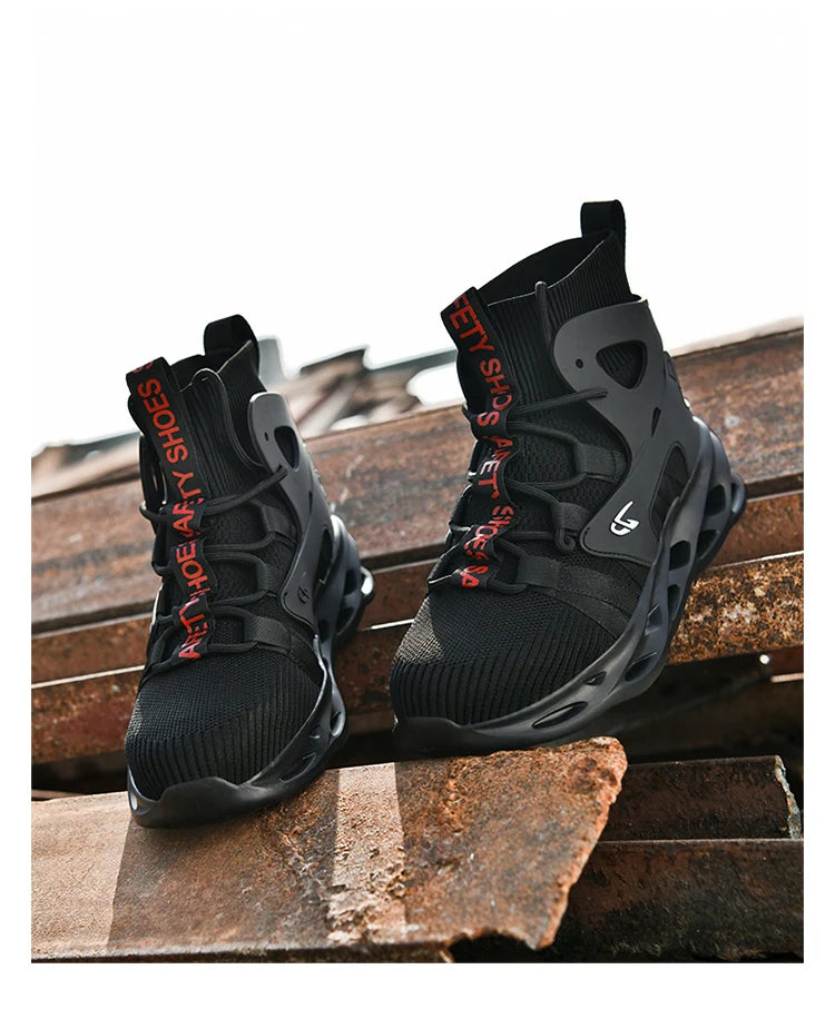 Fashionable, comfortable and casual sports shoes, work boots, anti-puncture and anti-crush safety shoes, men's protective shoes