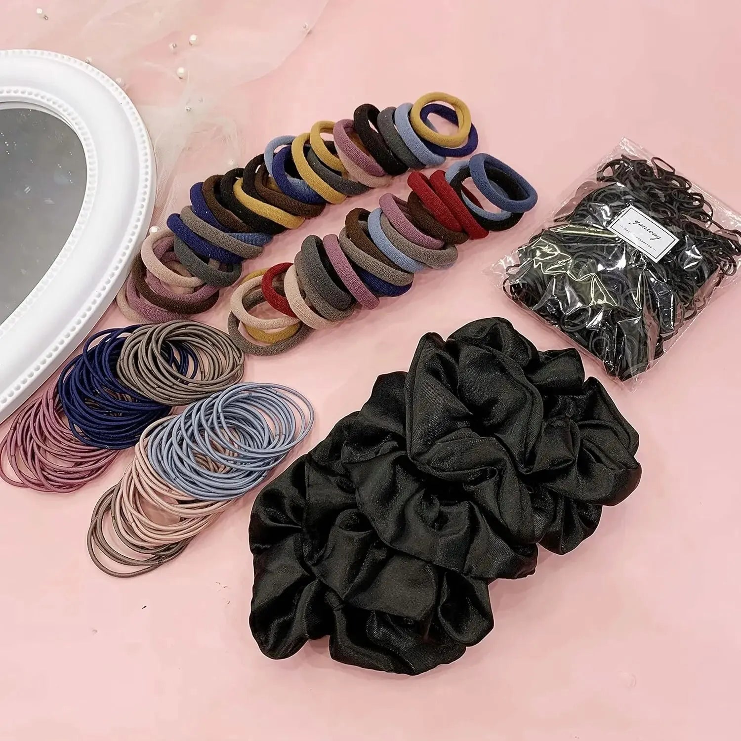 755/1510PCS Hair Accessories Set for Women Seamless Ponytail Holders Hair Bands Scrunchies Girls Variety Rubber Bands Hair Ties