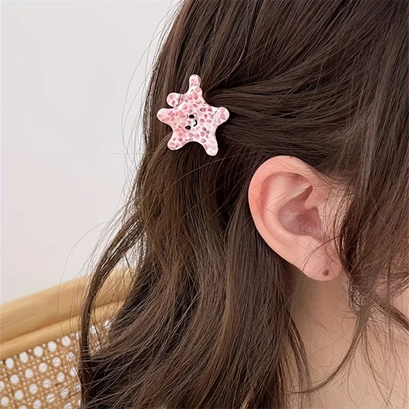 Acetate Ocean Animal Hair Clips for Women Non-Slip Summer Beach Accessories Crab Starfish Whale Multi-Pack Gifts