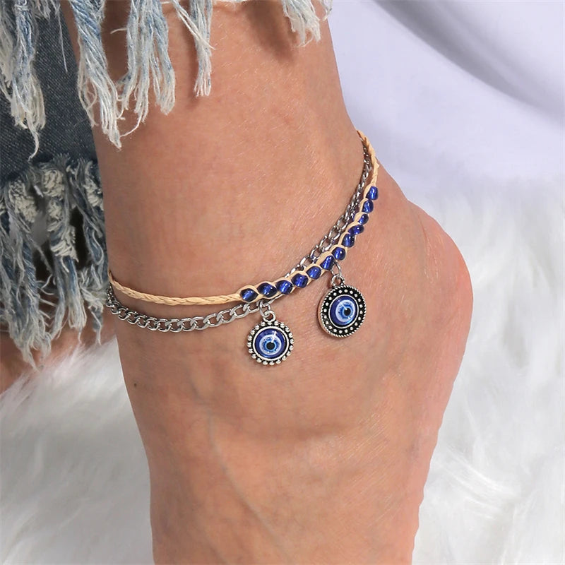 Bohemian Colorful Handmade Beads Anklets for Women Summer Beach Ankle Bracelet Foot Leg Chain Female Girls Jewelry Accessories