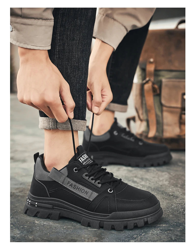 Men's shoes four seasons outdoor work shoes soft sole comfort labor shoes breathable anti-slip work boots caausl youth tide shoe