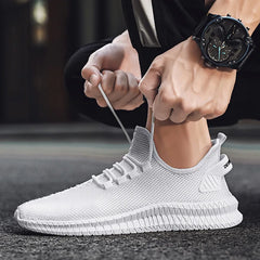Outdoor Jogging Training Hiking Sports Shoes Men's Non Slip Casual Breathable Running Women's Ven Knit Lace Up Shoes