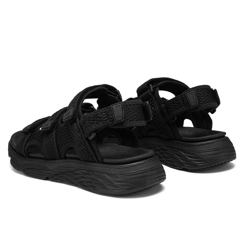 Sandals and casual shoes for men in summer, classic black breathable comfortable thick sole hot selling and explosive thick sole