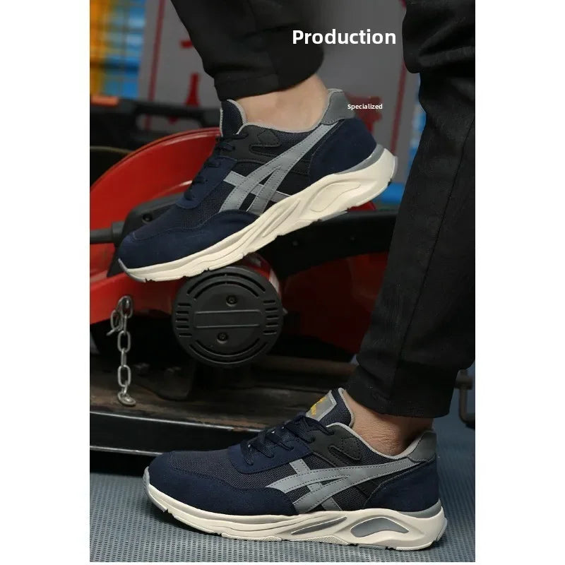 New Lightweight and Breathable Labor Protection Shoes for Men and Women  Anti Smashing and Anti Piercing Steel Toe Safety Shoes