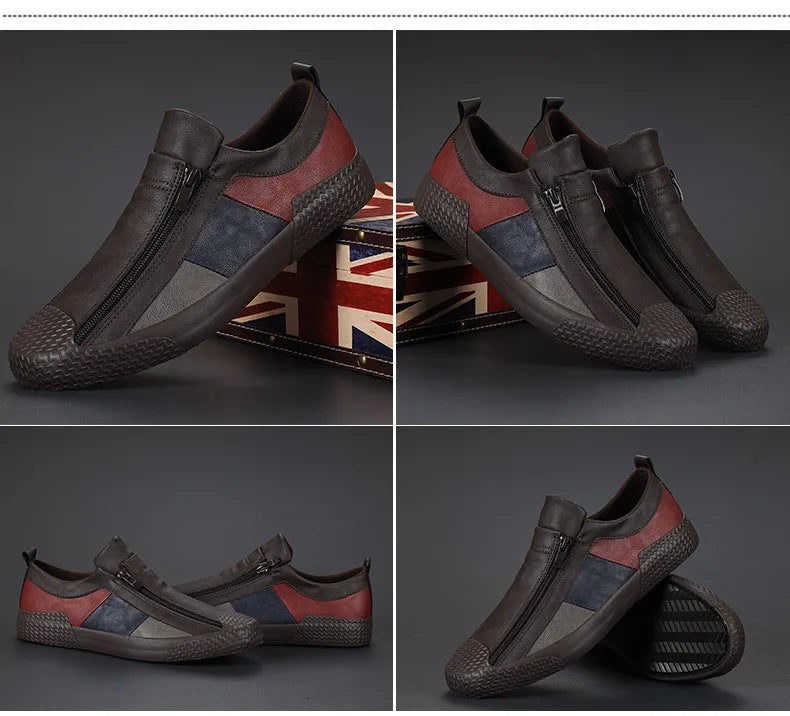 Handmade Leather Casual Shoes for Men Shoes Design Sneakers Man Comfortable Leather Shoes Men Loafers Hot Sale Moccasins Driving