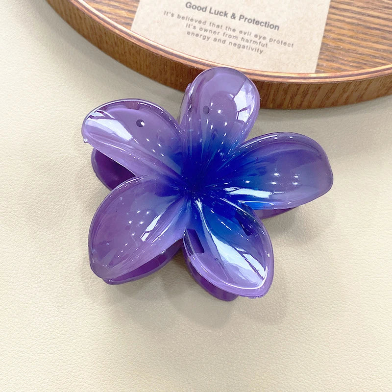 Beach Vacation Bohemia Style Fashion Egg Flower Hair Clips Flower Large Hair Claw Hairpin For Women Girls Accessories