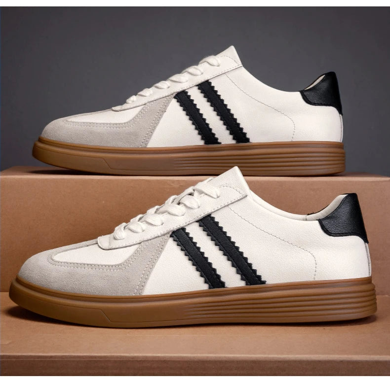 Shoes Men 2025 Trend Casual Sneakers Comfortable Lace Up Flats Tennis Shoe Breathable Walking Jogging Shoe