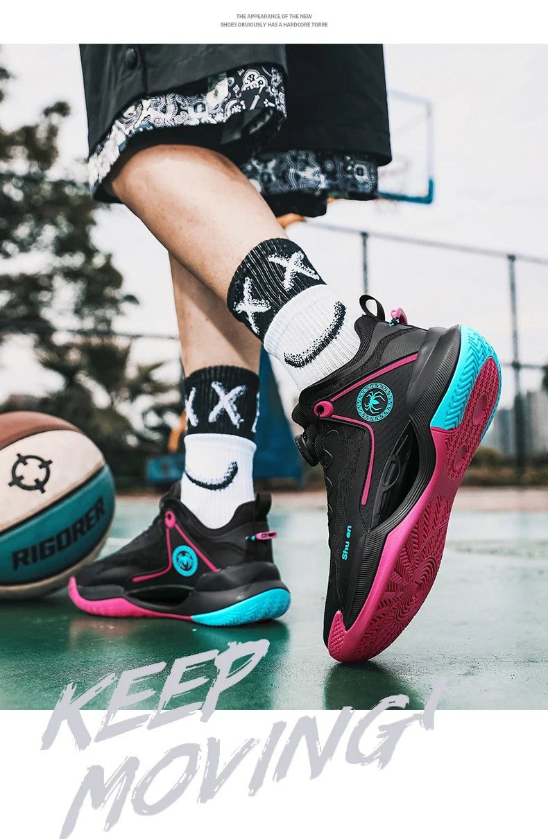2025 Men'S And Women'S Basketball Shoes Lightweight Breathable Shock-Absorbing Anti Slip Daily Training Sports Shoes 36-45