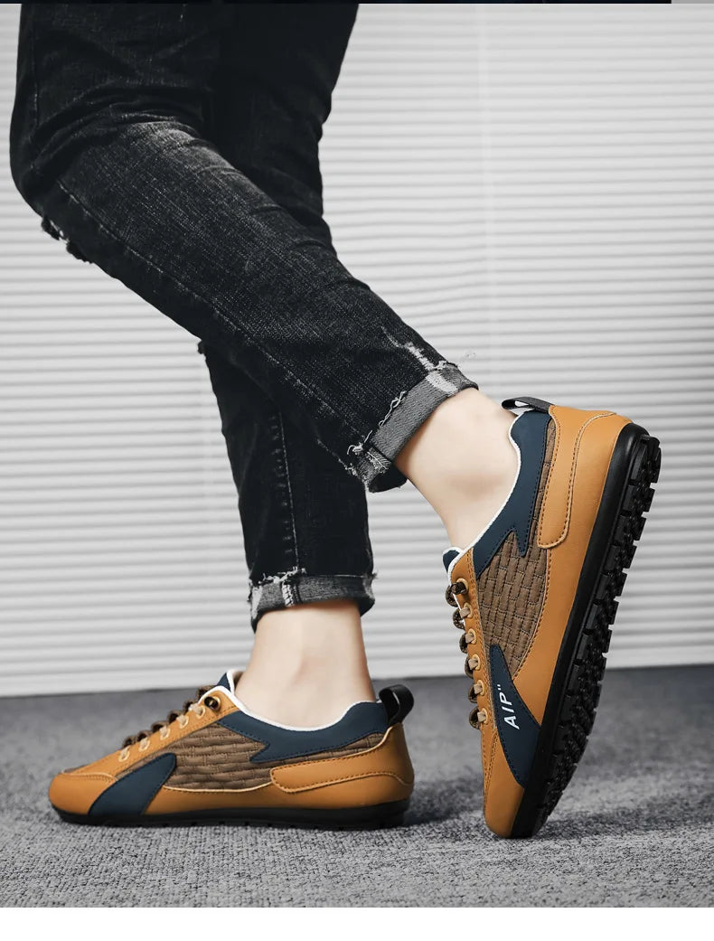 New men's shoes, summer men's fashion casual sneakers, trendy shoes, kick-off drives, soft-soled beanie shoes tenis masculino