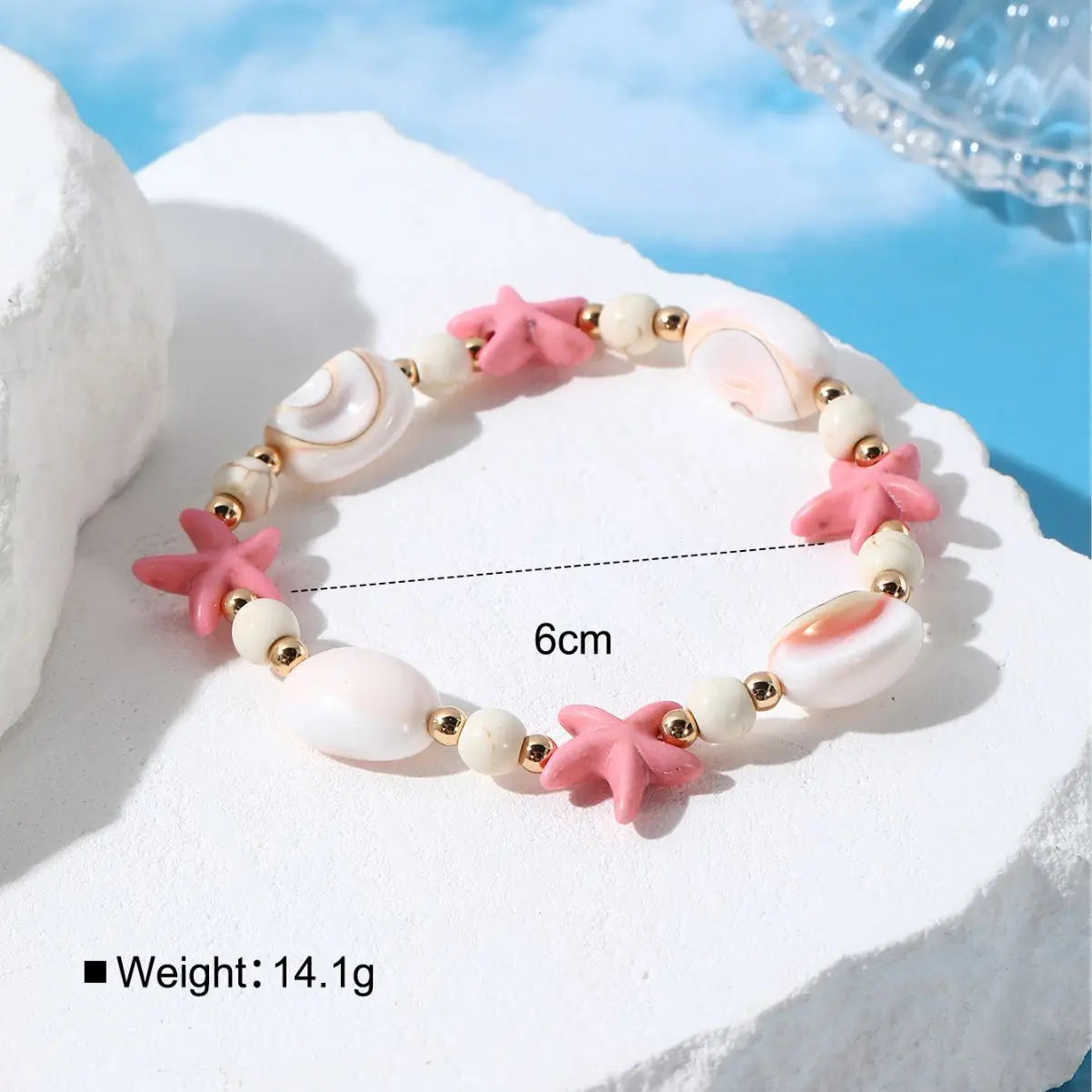 2024 New Bohemian Bracelet Summer Beach Starfish Bracelet for Women Girls Beads Friendship Bracelet Fashion Jewelry Accessory
