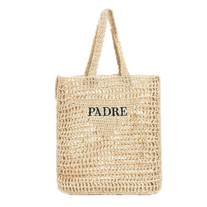 2025 Women Embroidered Straw Tote Bag Large Capacity Adjustable Crossbody Beach Boho Handwoven Seagrass Vacation Shoulder Purse