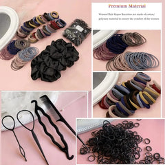 755/1510PCS Hair Accessories Set for Women Seamless Ponytail Holders Hair Bands Scrunchies Girls Variety Rubber Bands Hair Ties