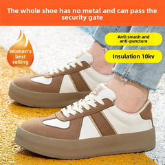 New Women's Safety Shoes with Steel Toe  Anti Smashing and Anti Piercing  Lightweight and Soft Sole  Fashionable and Breathable