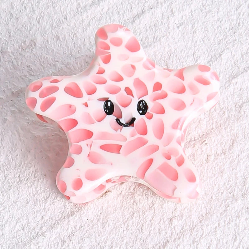 Acetate Ocean Animal Hair Clips for Women Non-Slip Summer Beach Accessories Crab Starfish Whale Multi-Pack Gifts