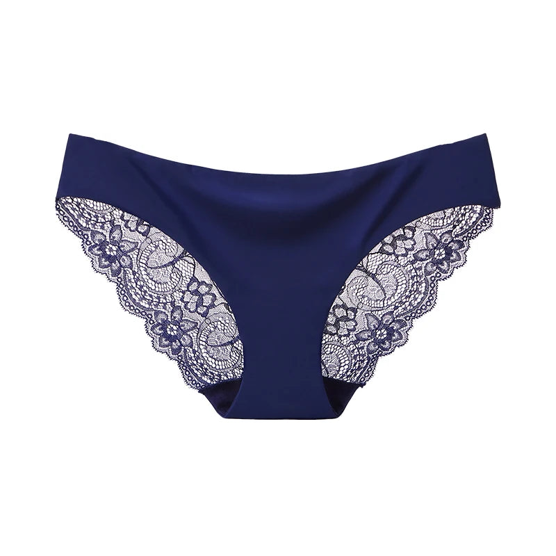 Women's Invisible Underwear Spandex Crotch Intimate Women Sexy Lace Panties Ladies Seamless Pantys Underpants Plus Size Lingerie